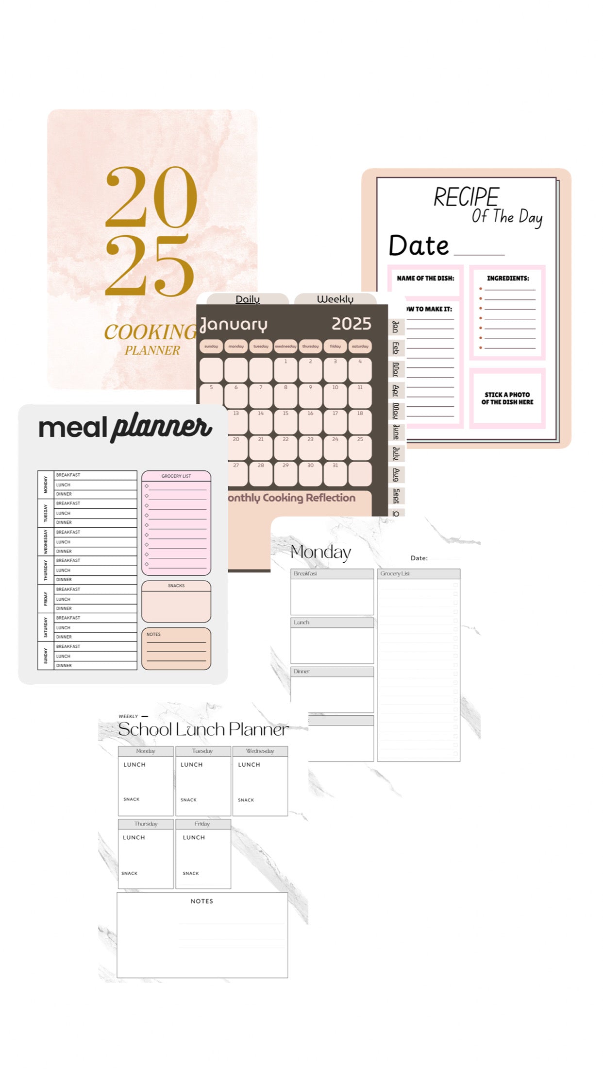 2025 Digital Cooking Planner